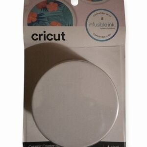 Cricut White Ceramic Coaster Set of 4